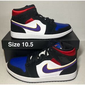 Size 10.5 - Jordan 1 Mid Rivals Blue Black Purple Red Gold Yellow 852542-005